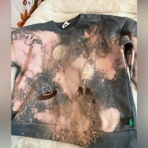 Fred’s World 3T Unisex Toddler Grunge Upcycled Bleach Dyed Space Sweatshirt